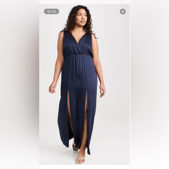 NWT ✨ DIARRABLU Lyla Dress | Shopbop | Navy Blue Maxi Wrap Dress Size L Large - Picture 9 of 10